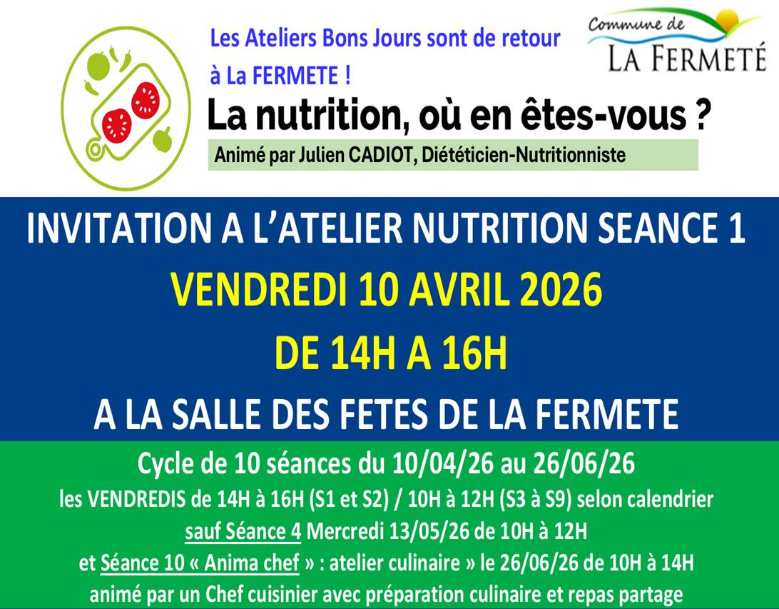 AFFICHE ATELIERS BONS JOURS AVEC PLANNING