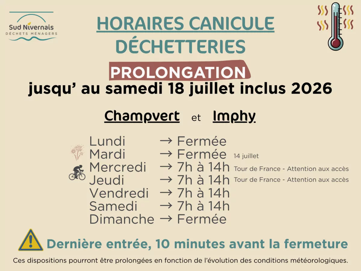 horaires canicule