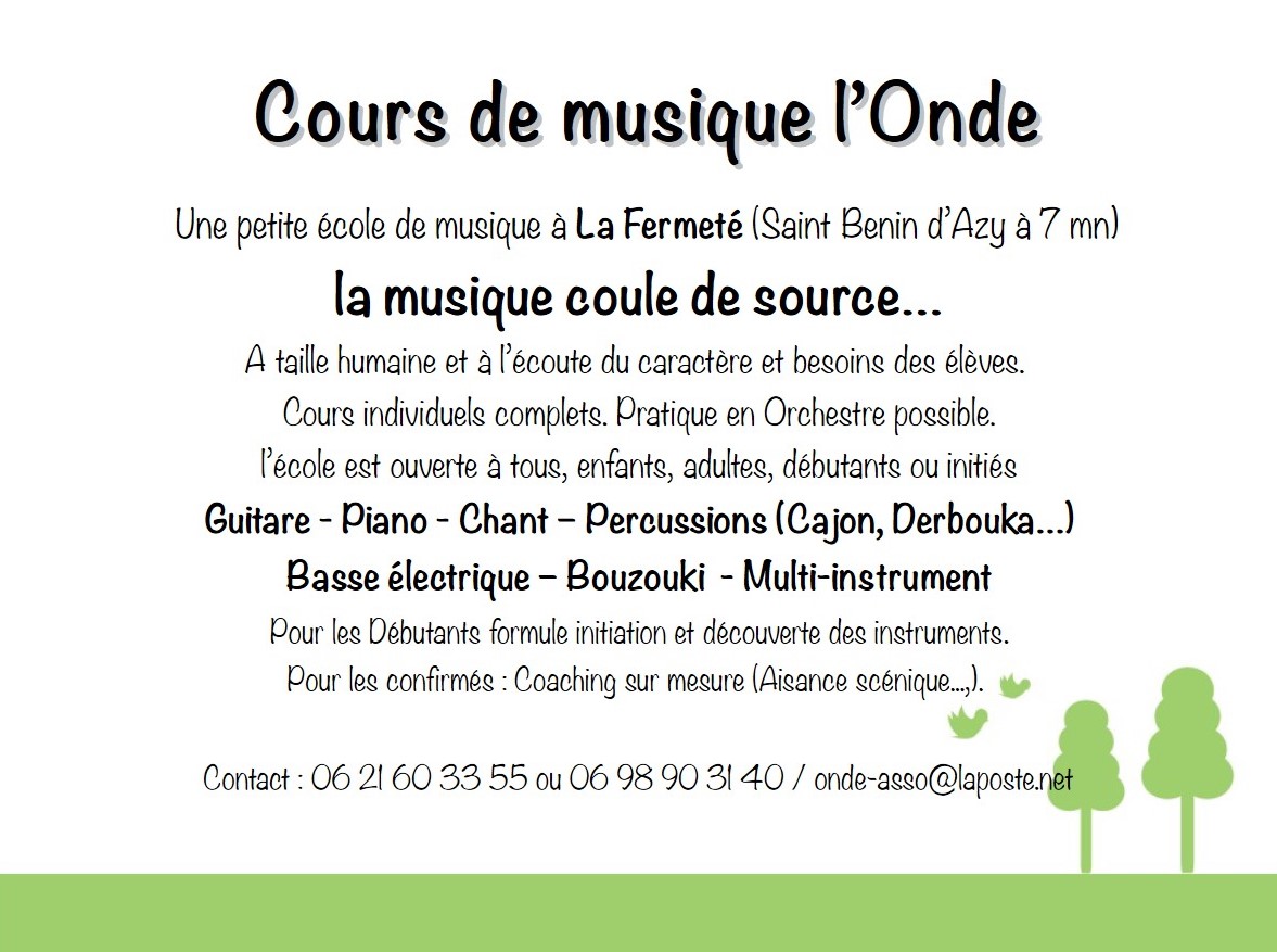 ECOLE DE MUSIQUE AFFICHE