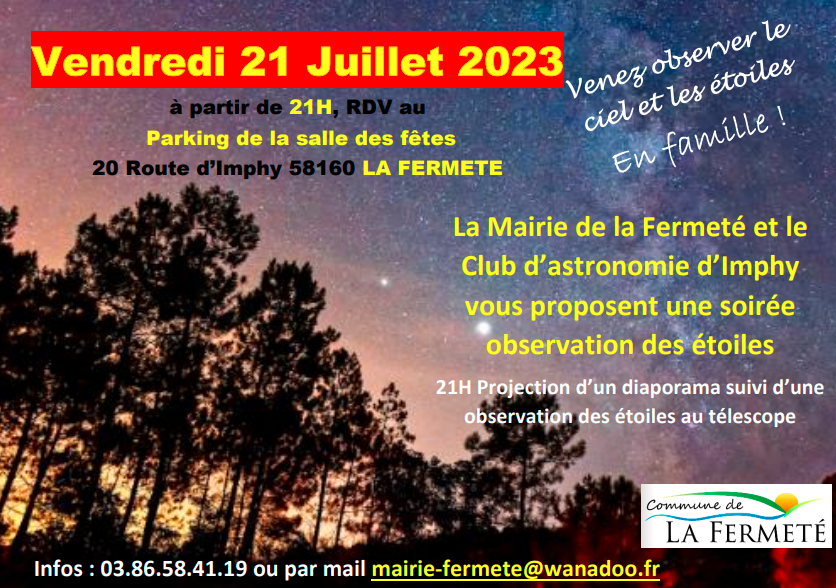 observations des étoiles 2023